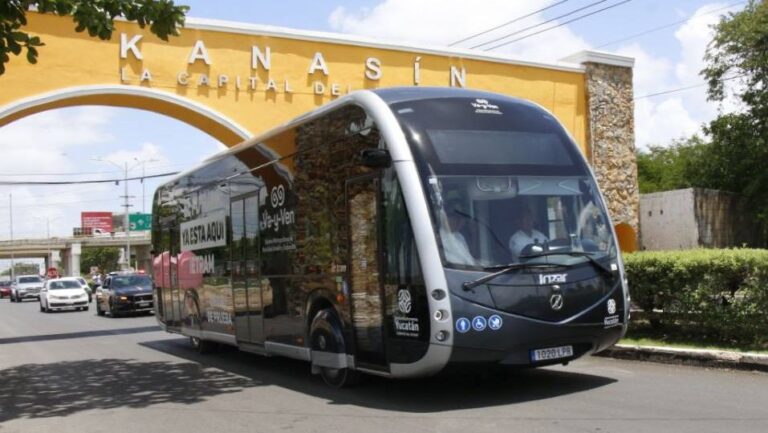 Ie-tram realiza su primer recorrido de prueba en Kanasín, Yucatán.