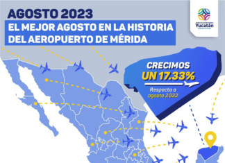 El mejor agosto en vuelos en Mérida
