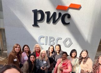 Blanca Perez, Presidenta de Diversidad e Inclusión del CCE, Quenia Abreu, presidenta de la Women Chamber of Commerce de New York , Patricia Elías Senior Advisor de ONU MUJER, Michelle Ferrari, Presidenta Women Economic Forum Iberoamérica, Nicky Verdugo de Women Economic Forum Chile,