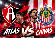 Atlas vs Chivas en el Clásico Tapatío de la Liga MX Apertura 2026.