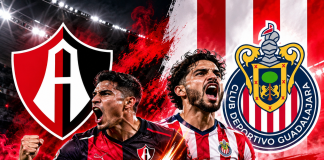 Atlas vs Chivas en el Clásico Tapatío de la Liga MX Apertura 2026.