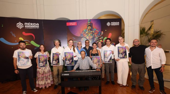 Presentación del Festival de Jazz Mérida 2026 con conciertos y actividades culturales gratuitas.