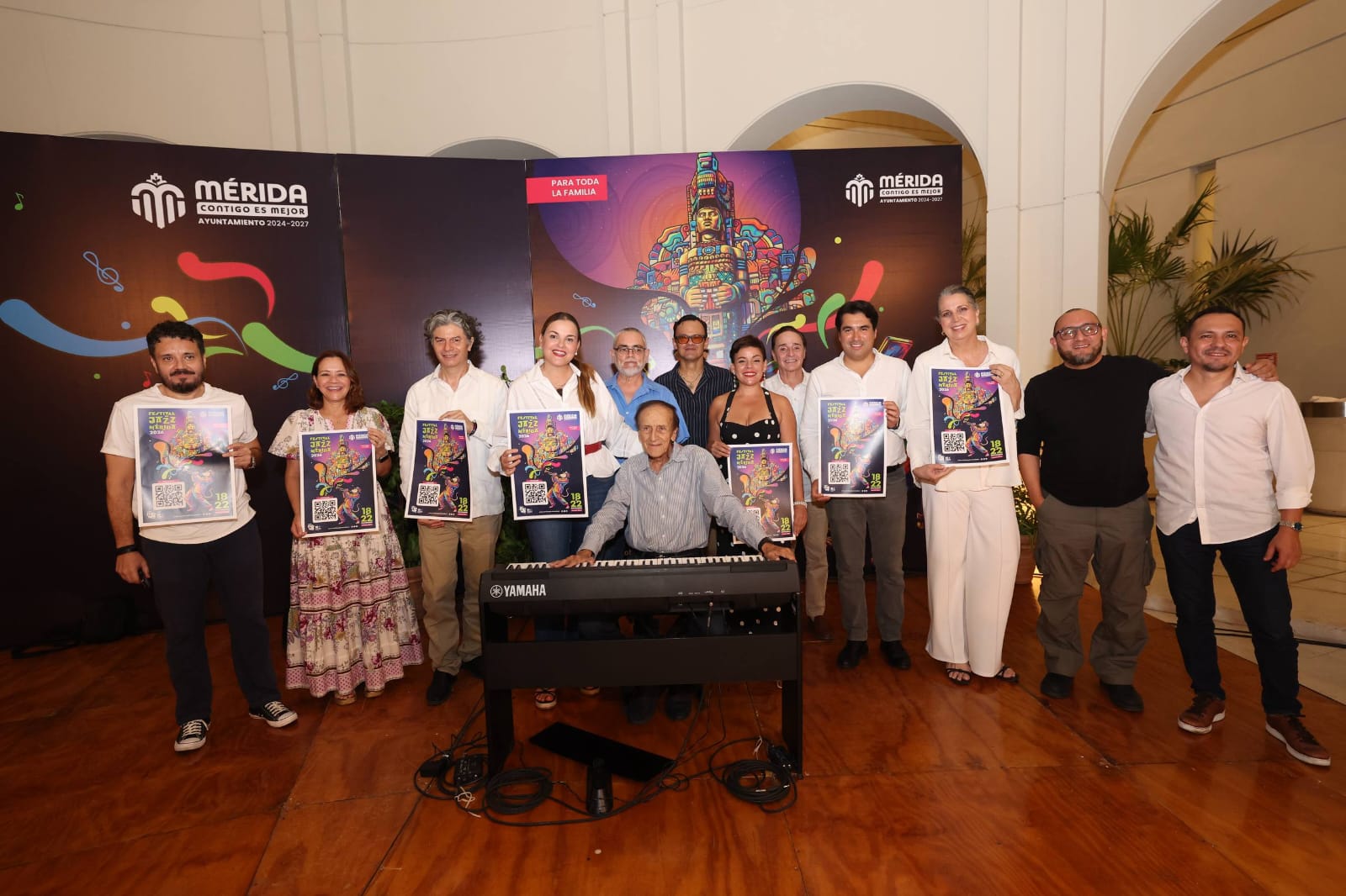 Presentación del Festival de Jazz Mérida 2026 con conciertos y actividades culturales gratuitas.