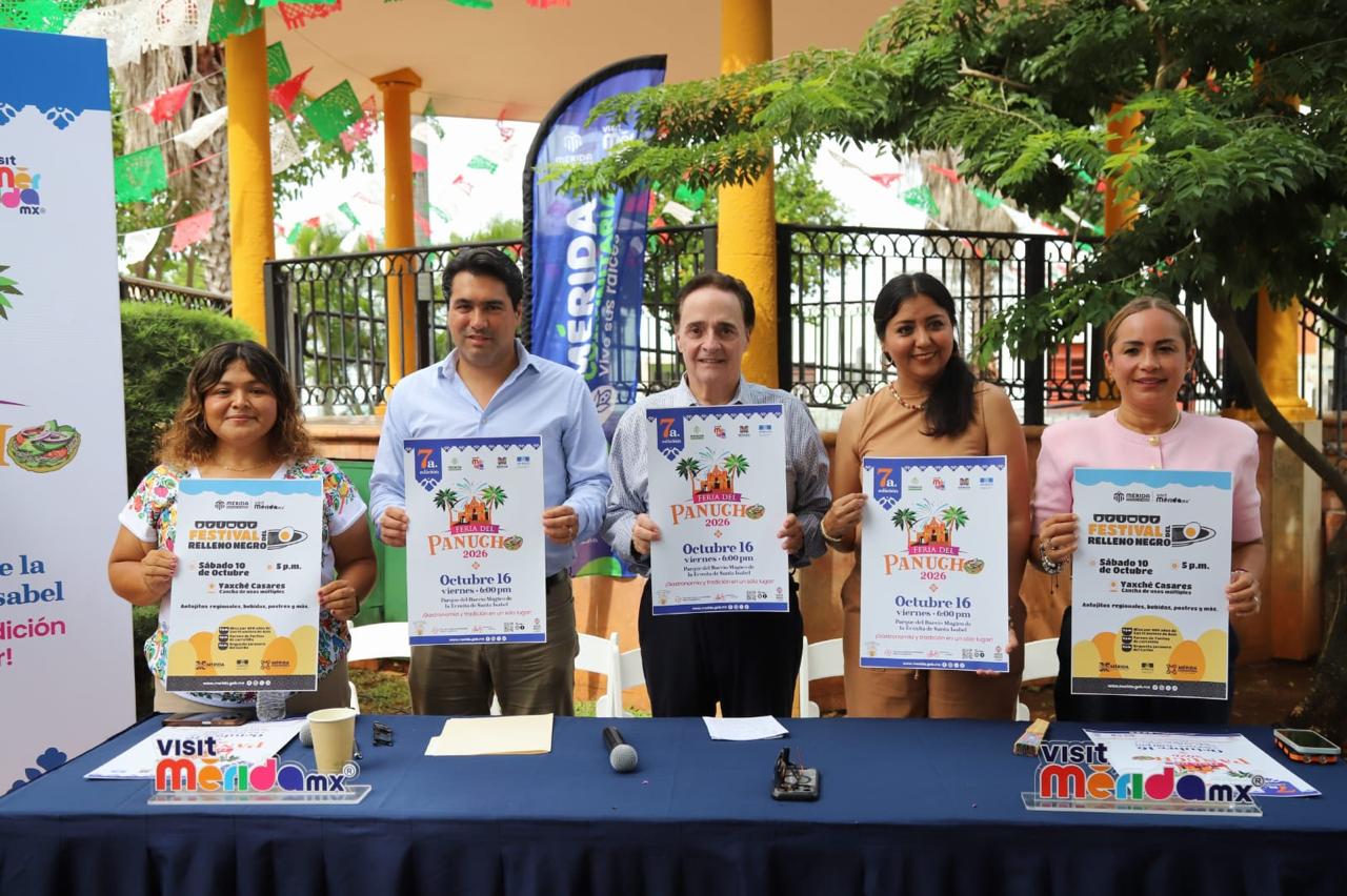 Feria del Panucho y Feria del Relleno Negro celebrarán la gastronomía tradicional de Mérida.